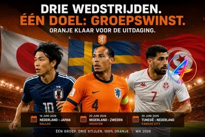 Nederland op WK-uitdaging tegen Japan, Zweden en Tunesië