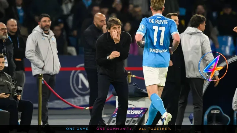 Antonio Conte vertrekt bij Napoli terwijl Kevin De Bruyne en Romelu Lukaku wachten