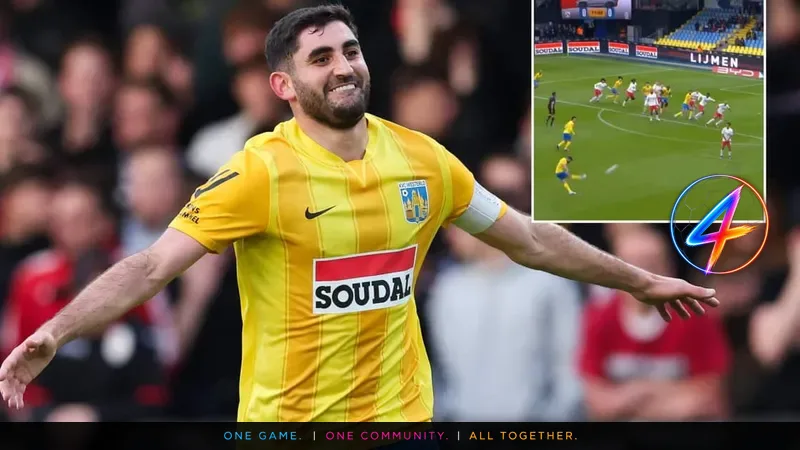 Dogucan Haspolat scoort 25‑meter vrije trap voor Westerlo in de play‑off