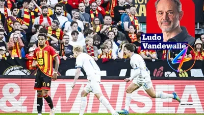 Christos Tzolis scoort terwijl Club Brugge KV de titel binnenhaalt