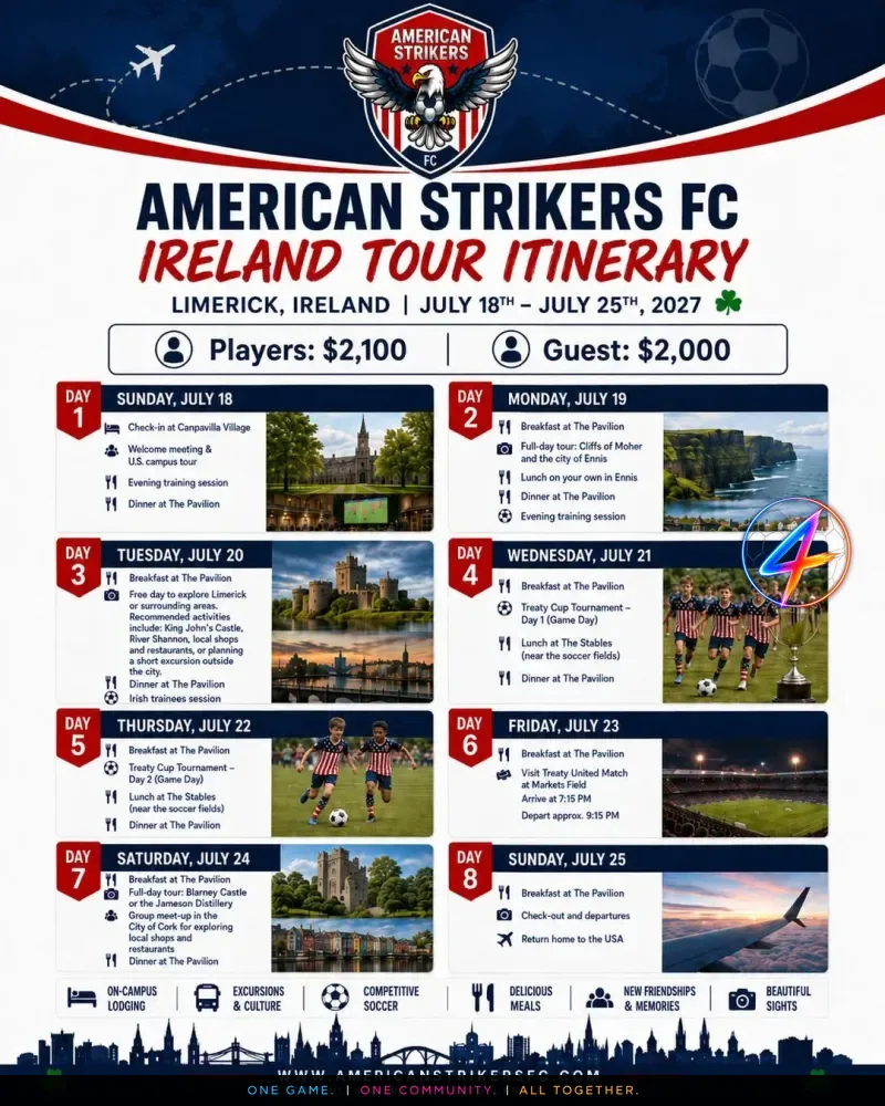 American Strikers FC Ireland Tour